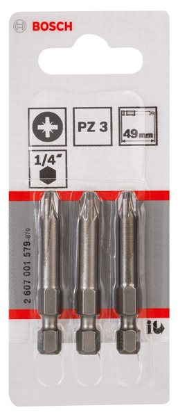 Schrauberbit Extra-Hart PZ 3, 49 mm, 3er-Pack Produktbild img2 L