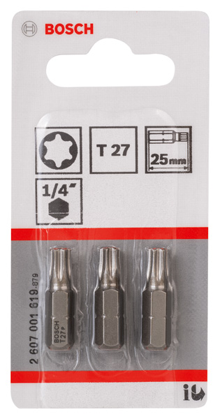 Schrauberbit Extra-Hart T27, 25 mm, 3er-Pack Produktbild img2 L