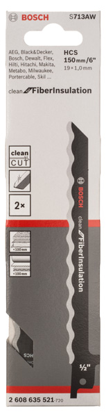 Säbelsägeblatt S 713 AW, Clean for Fibre Insulation, 2er-Pack Produktbild img2 L
