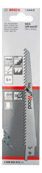 Säbelsägeblatt S 644 D, Top for Wood, 5er-Pack Produktbild img2 L
