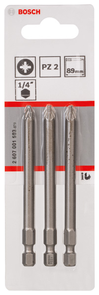 Schrauberbit Extra-Hart PZ 2, 89 mm, 3er-Pack Produktbild img2 L