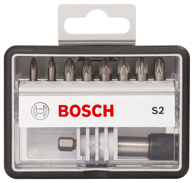 8+1-tlg. Schrauberbit-Set, Robust Line, S PZ, Extra Hard-Ausführung Produktbild img2 L