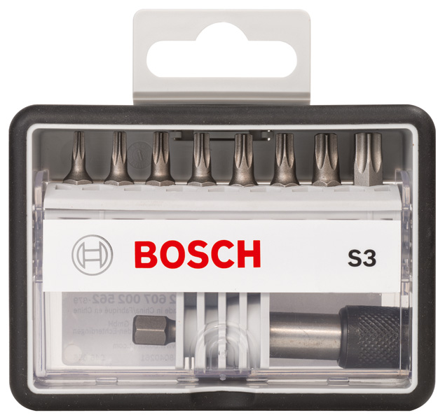 8+1-tlg. Schrauberbit-Set, Robust Line, S T, Extra Hard-Ausführung Produktbild img2 L