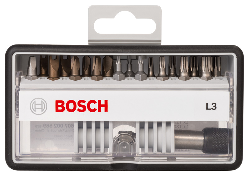 Schrauberbit-Set Robust Line L Extra-Hart, 18 + 1-teilig, 25 mm, Sicherh. Bits Produktbild img2 L