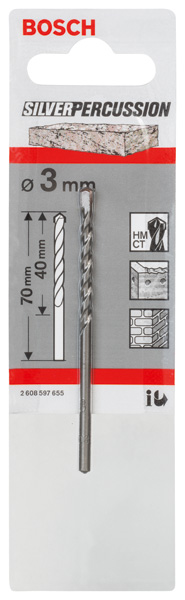 Betonbohrer CYL-3, 3 x 40 x 70 mm, d 2,8 mm, 1er-Pack Produktbild img2 L