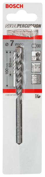 Betonbohrer CYL-3, 7 x 60 x 100 mm, d 6,5 mm, 1er-Pack Produktbild img2 L