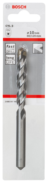 Betonbohrer CYL-3, 10 x 80 x 120 mm, d 9 mm, 1er-Pack Produktbild img2 L
