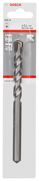 Betonbohrer CYL-3, 12 x 90 x 150 mm, d 10 mm, 1er-Pack Produktbild img2 L