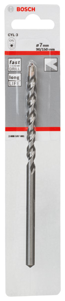 Betonbohrer CYL-3, 7 x 90 x 150 mm, d 6,5 mm, 1er-Pack Produktbild img2 L