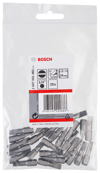 Schrauberbit Extra-Hart S 0,8 x 5,5, 25 mm, 25er-Pack Produktbild img2 L