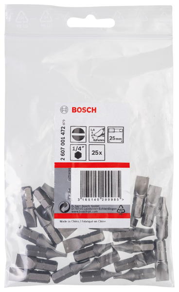 Schrauberbit Extra-Hart S 1,6 x 8,0, 25 mm, 25er-Pack Produktbild img2 L
