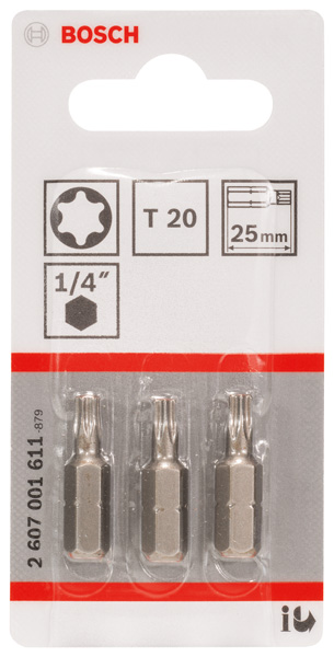 Schrauberbit Extra-Hart T20, 25 mm, 3er-Pack Produktbild img2 L