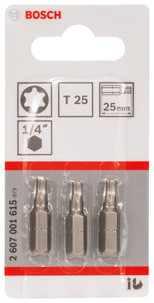 Schrauberbit Extra-Hart T25, 25 mm, 3er-Pack Produktbild img2 L