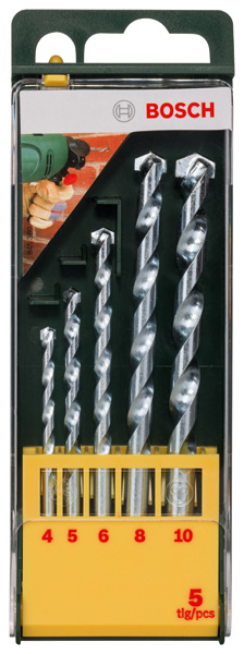 Steinbohrer-Set, 5-teilig, Durchmesser: 4 - 10 mm, HM-Steinbohrer Produktbild img2 L