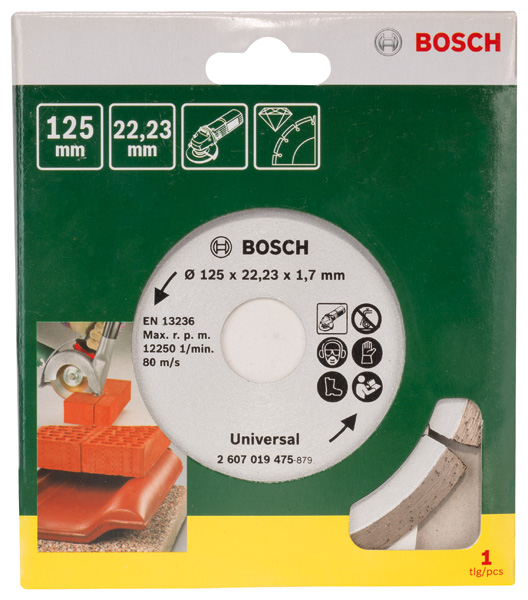 Diamanttrennscheibe für Baumaterial, Durchmesser: 125 mm Produktbild img2 L