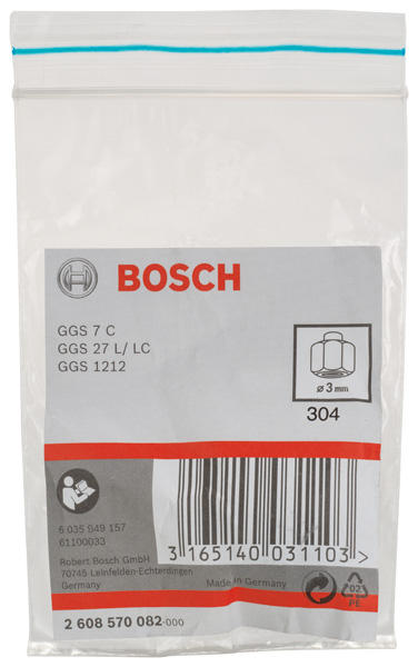 Spannzange mit Spannmutter, 3 mm, für Bosch-Geradschleifer Produktbild img2 L