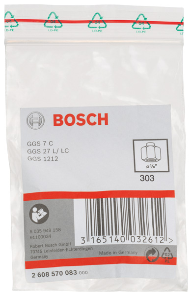 Spannzange mit Spannmutter, 1/8-Zoll, für Bosch-Geradschleifer Produktbild img2 L
