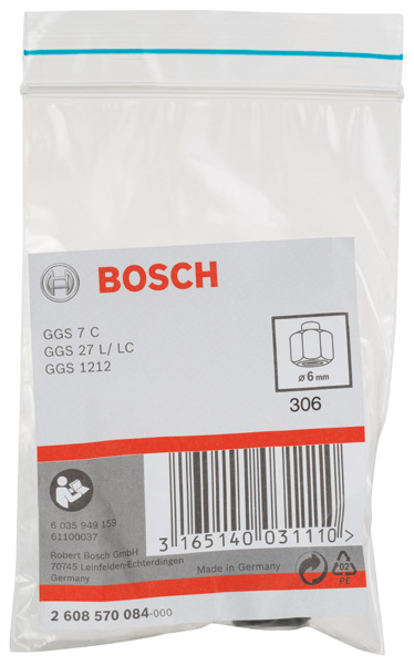 Spannzange mit Spannmutter, 6 mm, für Bosch-Geradschleifer Produktbild img2 L