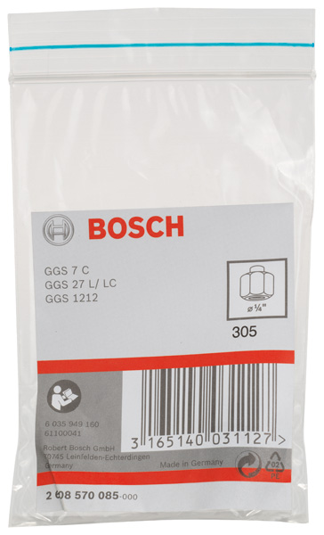 Spannzange mit Spannmutter, 1/4-Zoll, für Bosch-Geradschleifer Produktbild img2 L