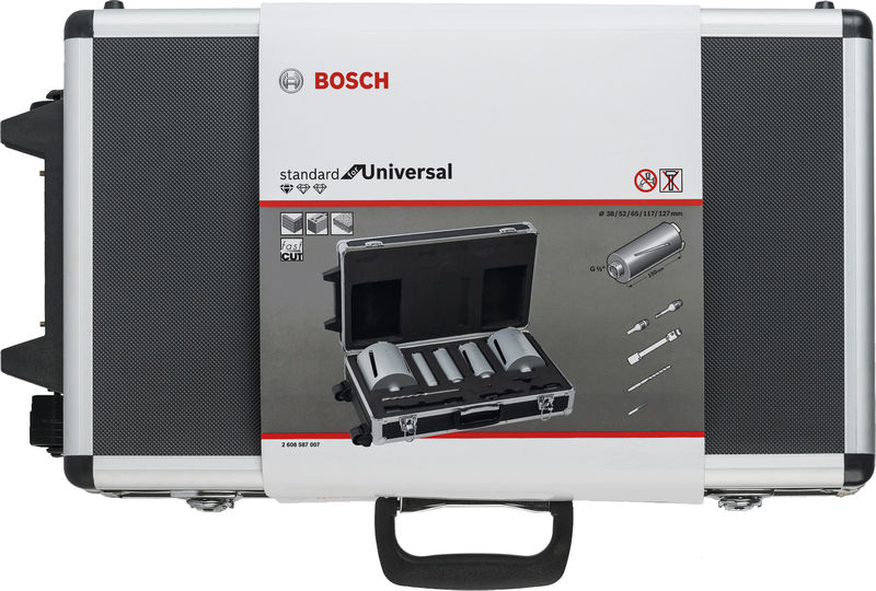 Diamanttrockenbohrkronen-Set, 5-tlg., G 1/2&nbsp;Zoll, 38-127&nbsp;mm Produktbild img2 L