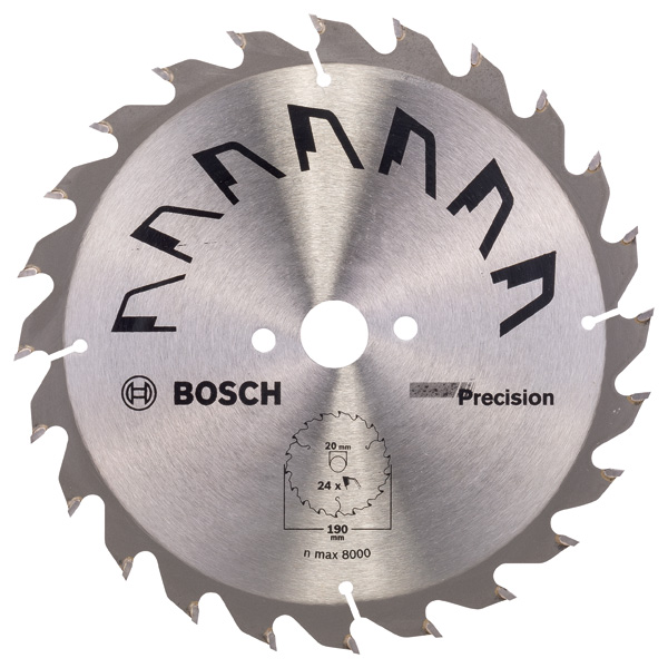 Kreissägeblatt PRECISION D= 190 mm, Bohrung= 20 mm, Z= 24 Produktbild img1 L