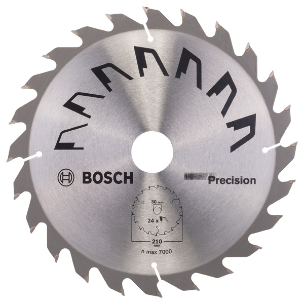 Kreissägeblatt PRECISION D= 210 mm, Bohrung= 30 mm, Z= 24 Produktbild img1 L