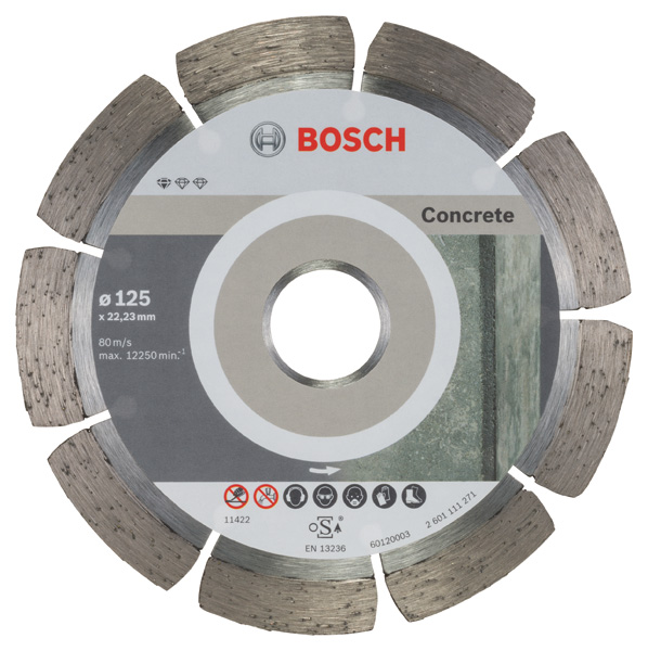 Diamanttrennscheibe Standard for Concrete, 125 x 22,23 x 1,6 x 10 mm, 10er-Pack Produktbild img1 L