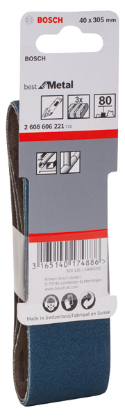 Schleifband-Set X450, Expert for Metal, 3-teilig, 40 x 305 mm, 80 Produktbild img2 L