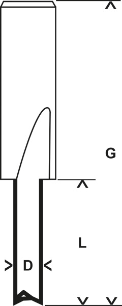 Nutfräser Expert for Wood, Voll-Carbide, 8 mm, D1 6 mm, L 25,4 mm, G 76 mm Produktbild img3 L
