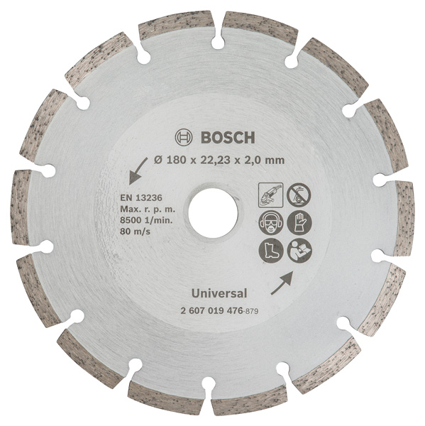 Diamanttrennscheibe für Baumaterial, Durchmesser: 180 mm Produktbild img1 L