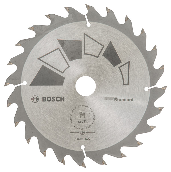 Kreissägeblatt STANDARD D= 160 mm, Bohrung= 20 mm, Z= 24 Produktbild img1 L