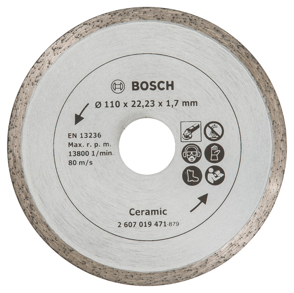 Diamanttrennscheibe für Fliesen, Durchmesser: 110 mm Produktbild img1 L