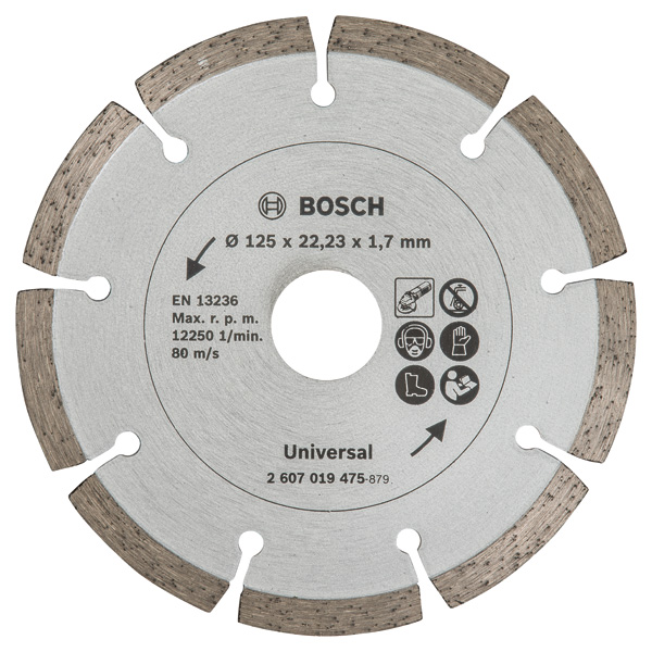 Diamanttrennscheibe für Baumaterial, Durchmesser: 125 mm Produktbild img1 L