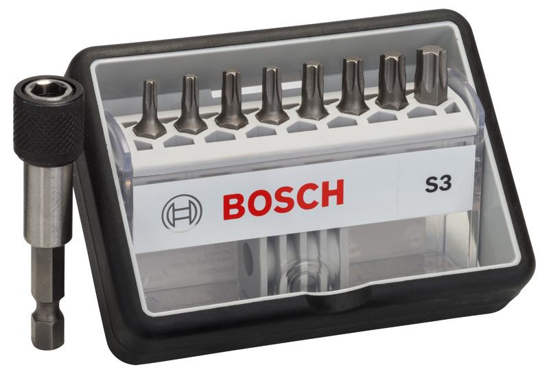 8+1-tlg. Schrauberbit-Set, Robust Line, S T, Extra Hard-Ausführung Produktbild img1 L