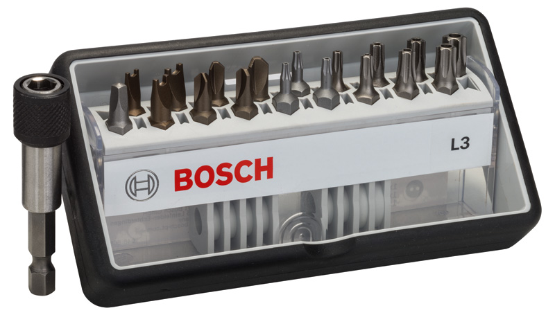 Schrauberbit-Set Robust Line L Extra-Hart, 18 + 1-teilig, 25 mm, Sicherh. Bits Produktbild img1 L