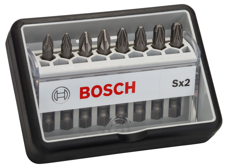 8-tlg. Schrauberbit-Set, Robust Line, Sx PZ, Extra Hard-Ausführung Produktbild img1 L