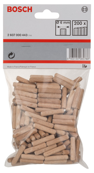 Holzdübel 6 mm, 30 mm, 200er-Pack Produktbild img2 L