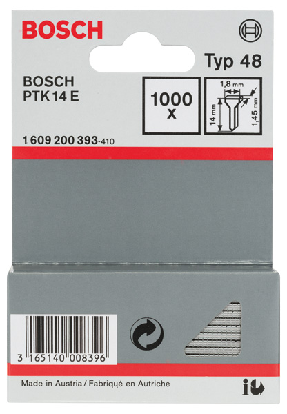 Tackernagel Typ 48, 1,8 x 1,45 x 14 mm, 1000er-Pack Produktbild img2 L