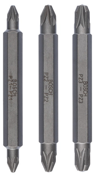 Doppelklingenbit-Set, 3-teilig, PZ1, PZ1, PZ2, PZ2, PZ3, PZ3, 60 mm Produktbild img1 L