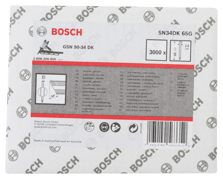 PRO SN34CH, Streifennagel, 34° mit abgeschnittenem Kopf, 65G Produktbild img1 L