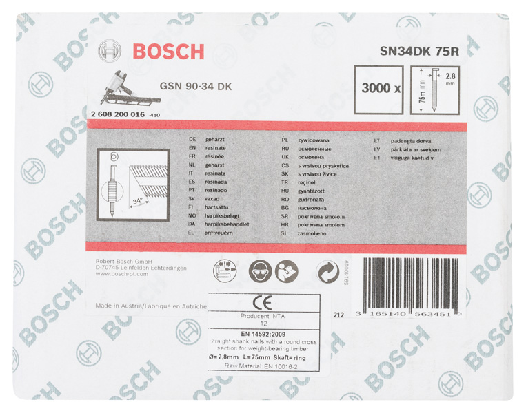 PRO SN34CH, R Streifennagel, 34° mit abgeschnittenem Kopf, 75R Produktbild img1 L