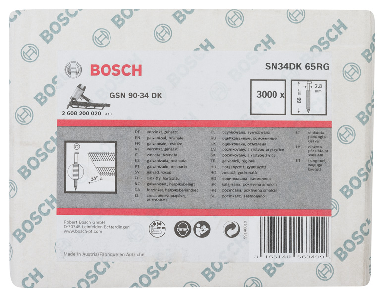 PRO SN34CH, R Streifennagel, 34° mit abgeschnittenem Kopf, 65RG Produktbild img1 L