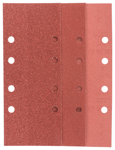 Schleifblatt-Set für Schwingschleifer, 25-teilig, 8 Löcher, 93 x 230 mm, 60-240 Produktbild img1 L