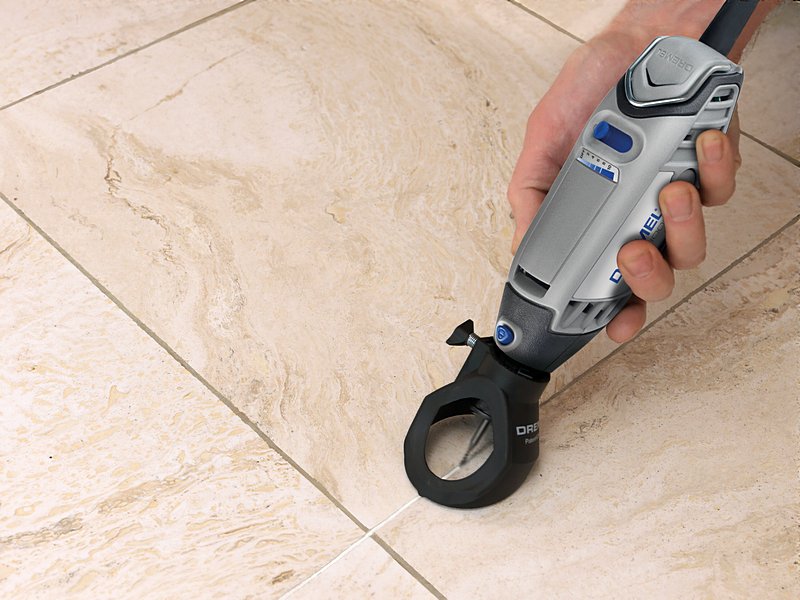 DREMEL® Vorsatzgerät zum Entfernen von Fugenmörtel bei Wand- und Bodenfliesen Produktbild img2 L
