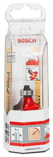 Abrundfräser Expert for Wood, 8&nbsp;mm, D 28,6&nbsp;mm, R1 8&nbsp;mm, L 12,7&nbsp;mm, G 55&nbsp;mm Produktbild img2 L