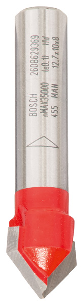 V-Nutfräser Expert for Wood, 8&nbsp;mm, D 12,7&nbsp;mm, L 10&nbsp;mm, G 44,5&nbsp;mm, 90° Produktbild img1 L