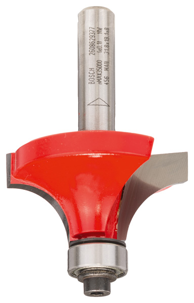 Abrundfräser Expert for Wood, 8&nbsp;mm, D 38,1&nbsp;mm, R1 12,7&nbsp;mm, L 19&nbsp;mm, G 61&nbsp;mm Produktbild img1 L