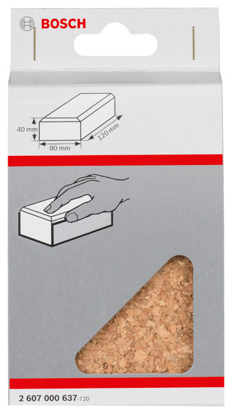 Handschleifklotz, Länge x Breite: 80 x 120 mm, aus Kork, klein Produktbild img2 L