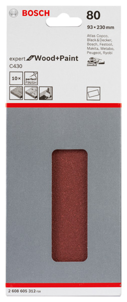 Schleifblatt C430, 93 x 230 mm, 80, ungelocht, gespannt, 10er-Pack Produktbild img2 L