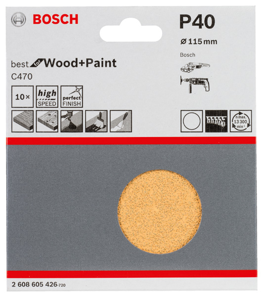 Schleifblatt-Set C470 best for Wood and Paint, K 40, 10er-Pack Produktbild img2 L